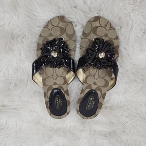 Coach Womens Suki Fringe Flower  Sandals a8382 size 8B Skye